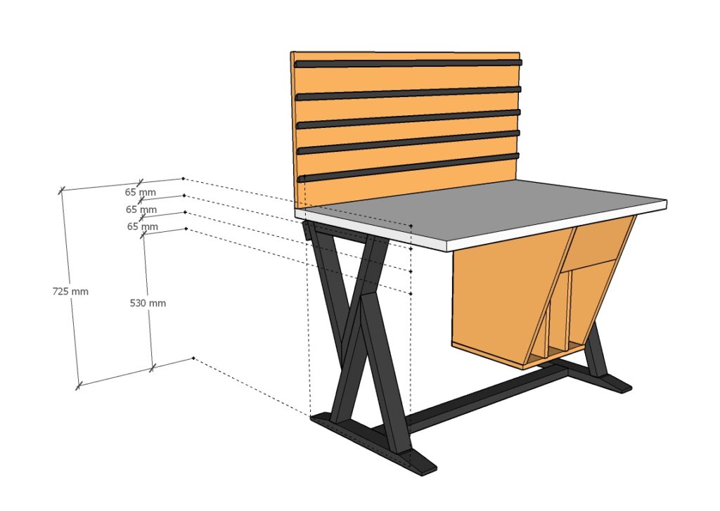 3D-Modell Schreibtisch